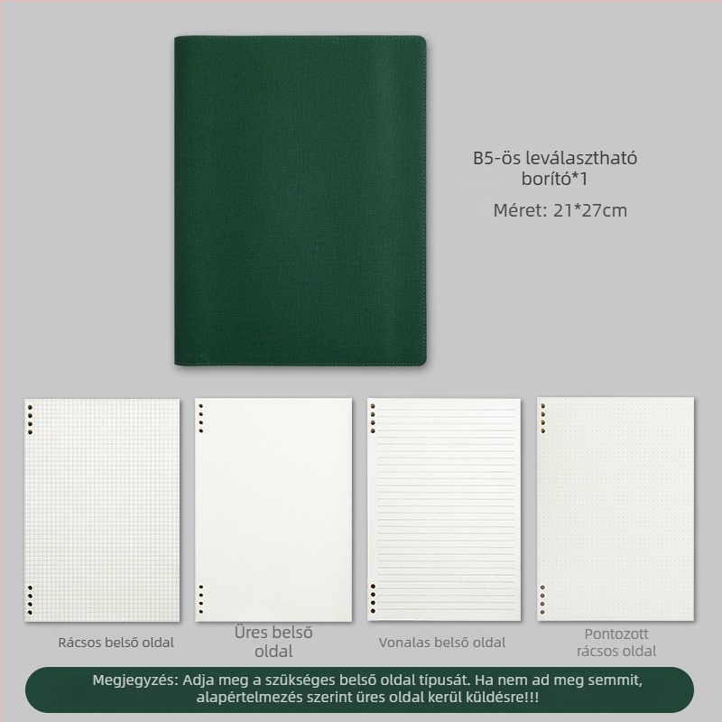Jegyzetfüzet PU borítással, Binder kötés, Dowling papír, 100–200 oldal, irodai stílus