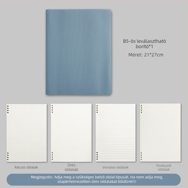 Jegyzetfüzet PU borítással, Binder kötés, Dowling papír, 100–200 oldal, irodai stílus