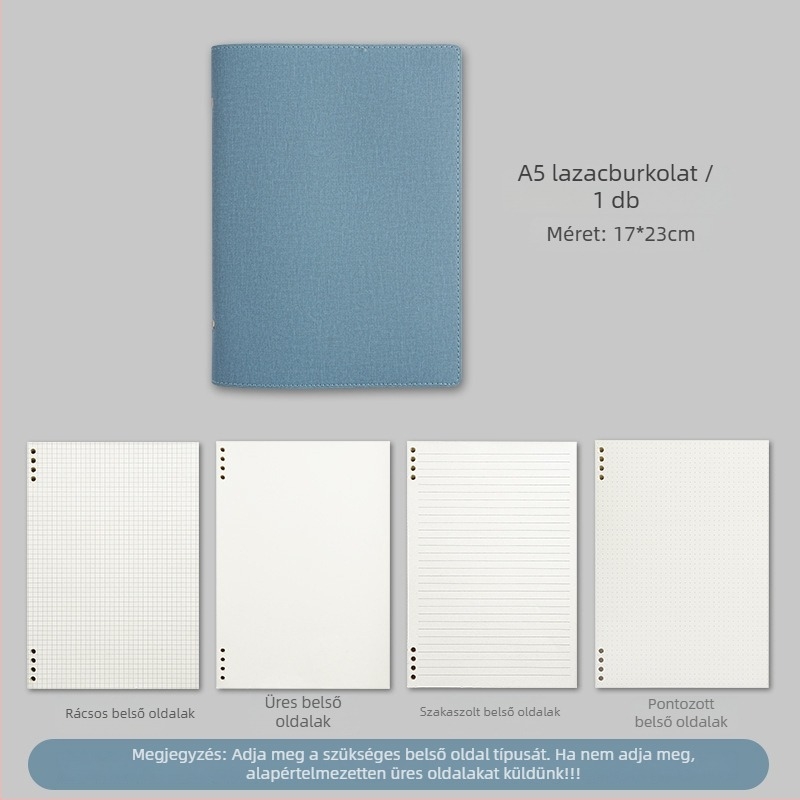 Jegyzetfüzet PU borítással, Binder kötés, Dowling papír, 100–200 oldal, irodai stílus