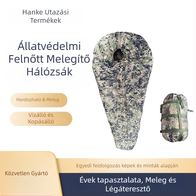 Mumiastílusú hálózsák, tiszta pamut töltő- és bélésanyag, poliészter külső anyag, 3500 g