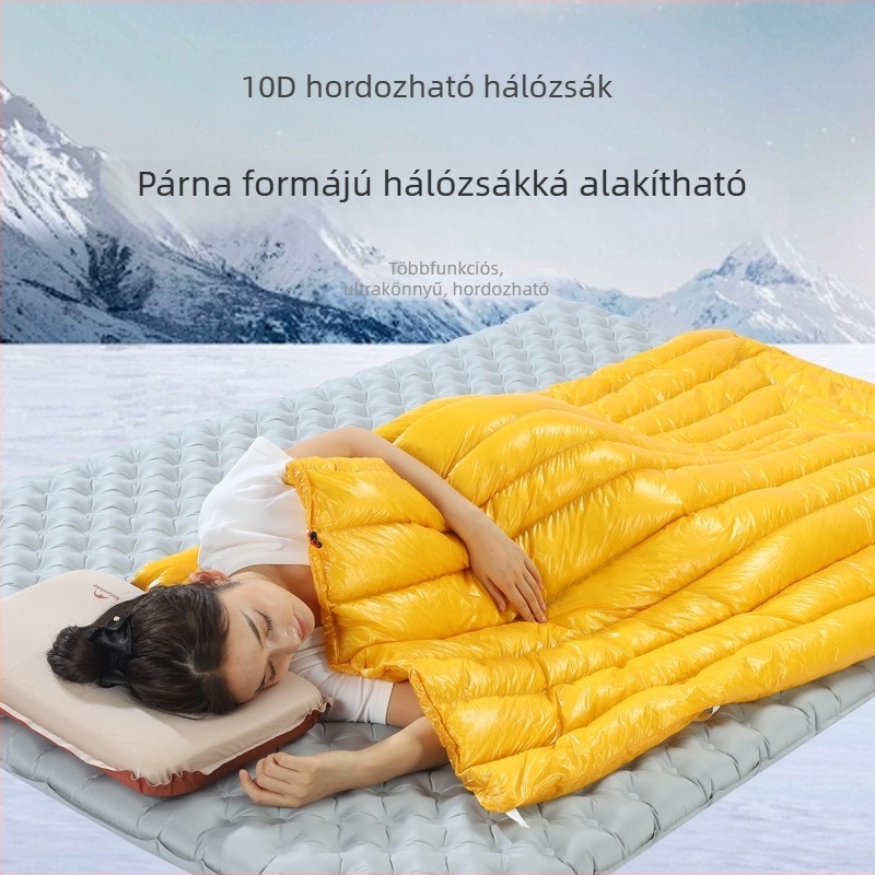 Fidiker kültéri tolltöltetű hálzsák felnőtteknek – hordozható, vastagított, ultra-könnyű, boríték-stílusú, hidegálló, szennyeződésálló, egyéni utazásokhoz, beltéri használatra