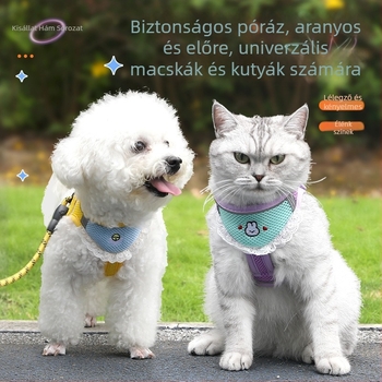 Kutyahám nyálkendővel, állítható mellény kis- és közepes méretű kutyáknak