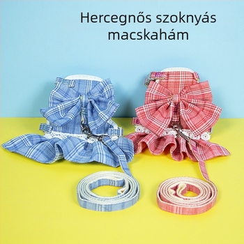 Macska póráz mellkasi hám sétához, csúszásmentes kötél dizájn