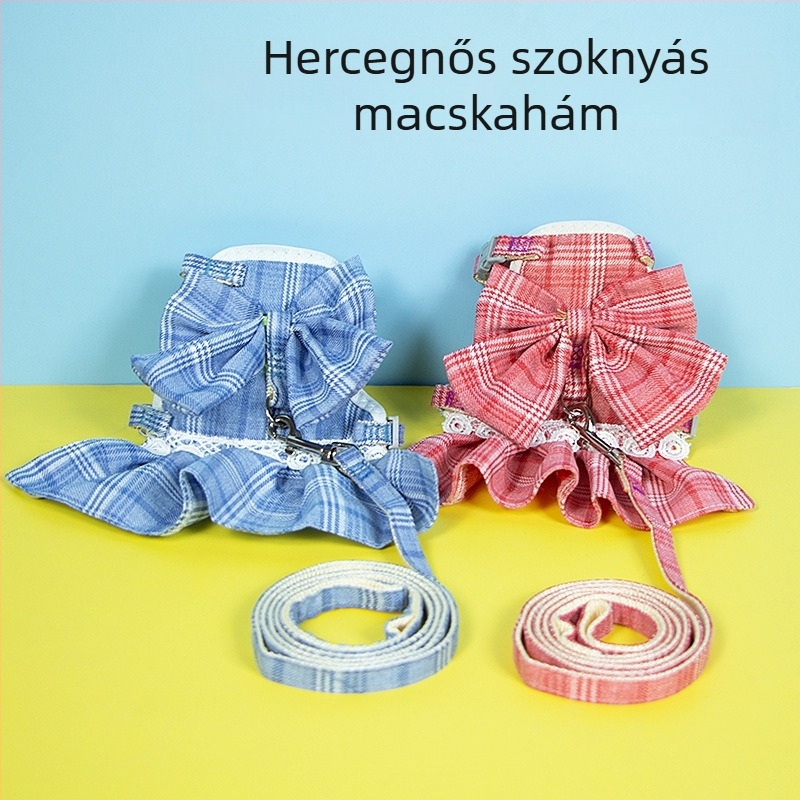 Macska póráz mellkasi hám sétához, csúszásmentes kötél dizájn