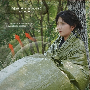 Blue Sail sürgősen szigetelt hálózsák kültéri kempingezéshez és hegymászáshoz, nedvességálló, hideg idő elleni védelem