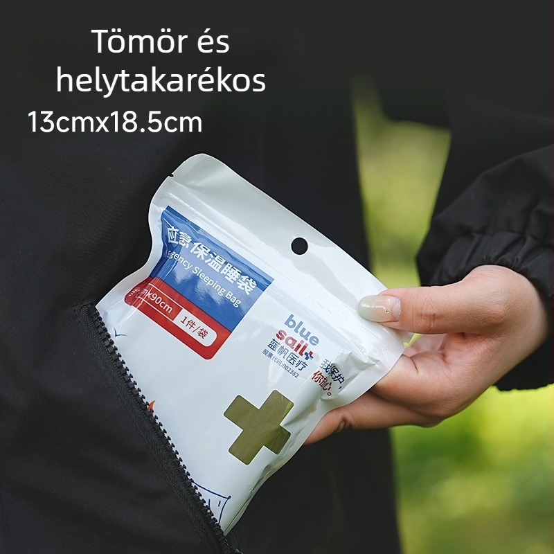 Blue Sail sürgősen szigetelt hálózsák kültéri kempingezéshez és hegymászáshoz, nedvességálló, hideg idő elleni védelem