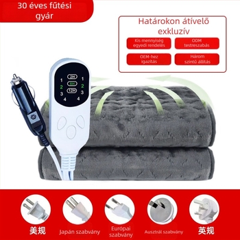 Lanxiang autó villamos fűtő takaró kempingezéshez, 12V, 51W, Magas/Alacsony fűtés, Modell TT180X150-5X, Két személyre