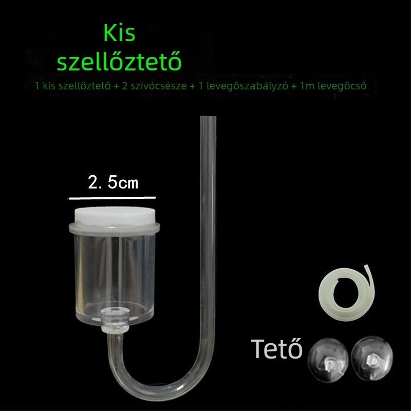 Akváriumi oxigénpumpa, Nano oxigénlemez, Csendes működés, Levegő diffúzor