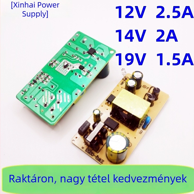 AC-DC kapcsolóüzemű tápegység modul, 220V bemenet, több kimenet: 19V 1,5A, 12V 2,5A, 14V 2A, CE tanúsított