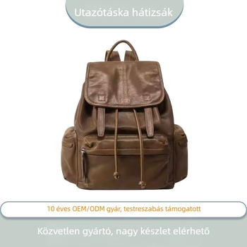 Városi egyszerű hátizsák Oxford anyagból, húzózáras záródás, zseb a laptophoz, vízálló.