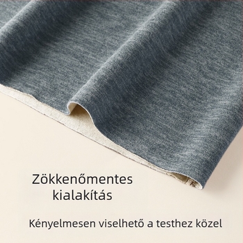 Férfi melegítő mellény gyapjúból és valódi selyemből, testhez álló velúrhatású mellény, fleece-béléssel ellátott alapszövet, V-nyakú felső, vastag tevehullámos gyapjú alsóruha