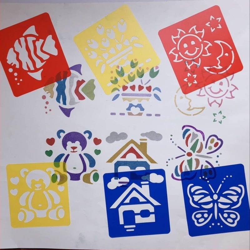 Színes gyerekeknek szóló festés sablon PP kivágott tábla – Karácsonyi DIY kézműves sablon; Márka: Songshan Painting; Anyag: PP; Szerzői jogok: Nincs; Import: Nincs