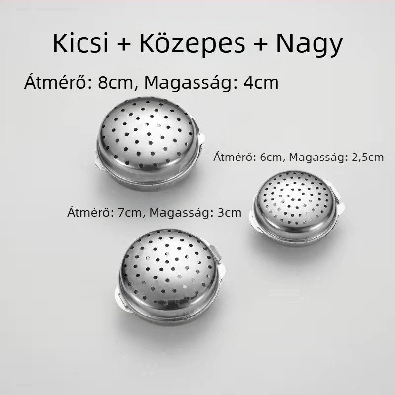 304 rozsdamentes acél fűszertartó doboz fűszergolyókkal és befőttesüveggel