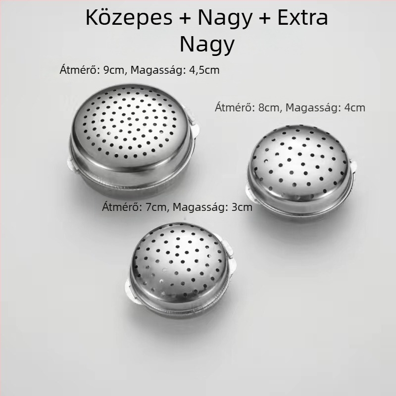 304 rozsdamentes acél fűszertartó doboz fűszergolyókkal és befőttesüveggel