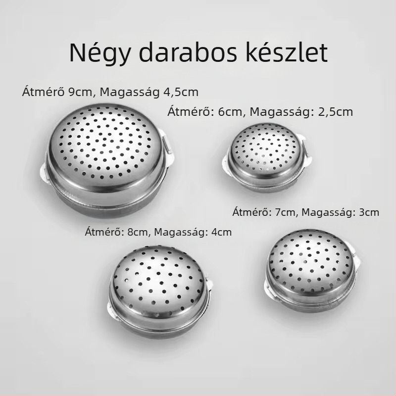 304 rozsdamentes acél fűszertartó doboz fűszergolyókkal és befőttesüveggel