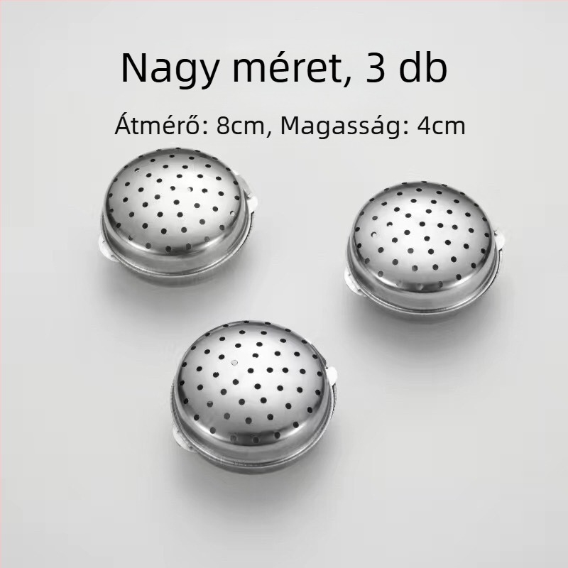 304 rozsdamentes acél fűszertartó doboz fűszergolyókkal és befőttesüveggel