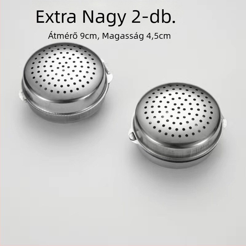 304 rozsdamentes acél fűszertartó doboz fűszergolyókkal és befőttesüveggel