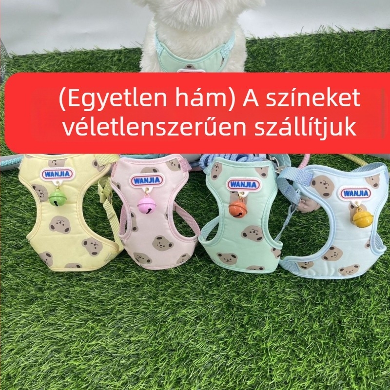 Új kutya mellényes hám és póráz, kényelmes és lélegző, kibúvás elleni védelemmel, kis- és közepes méretű kutyáknak