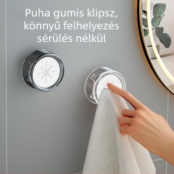 Fúrás nélküli törölközőtartó, műanyag fürdőszobai falra szerelhető polc, 3 kg teherbírás, 1 szint, tároló rendszer