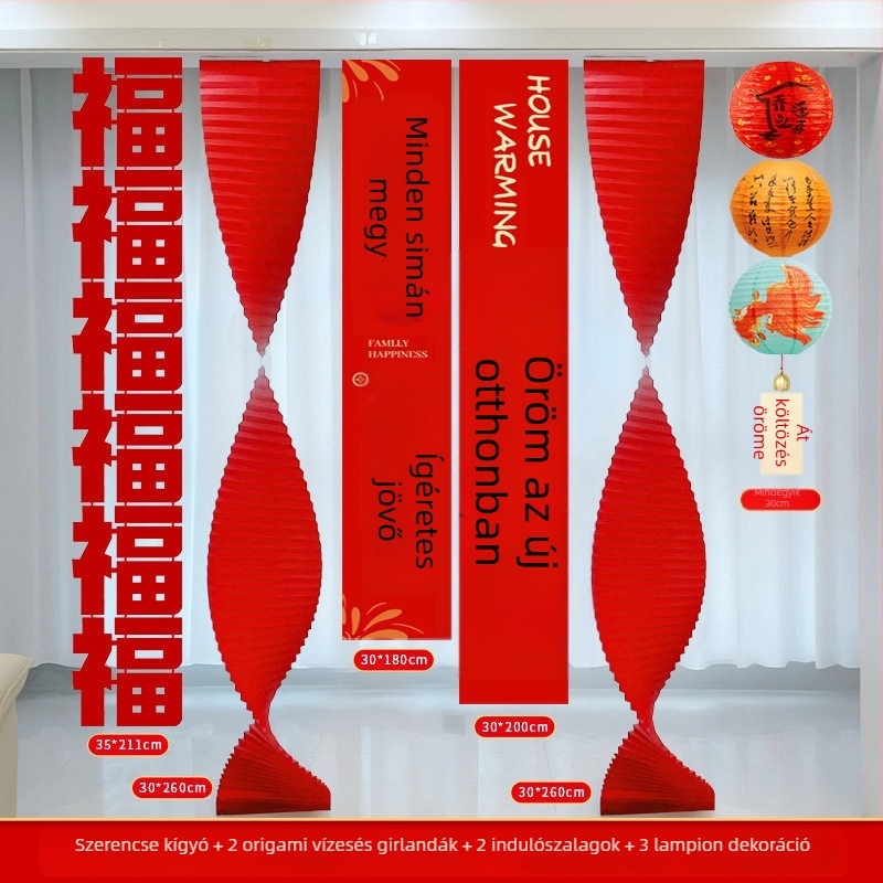 Új otthon dekorációs készlet – textil bannerek, ünnepi stílusú dekoráció