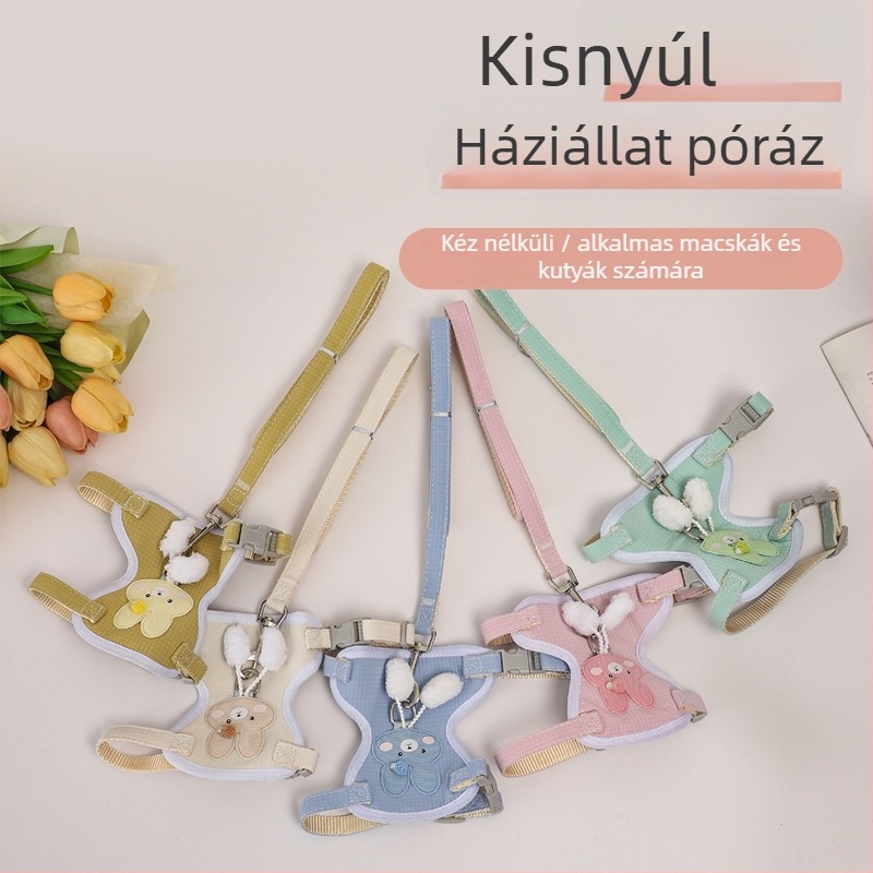 Nylon mellkasi hám kutyáknak – kis- és közepes méretűeknek, állítható, 200 darabos dobozban