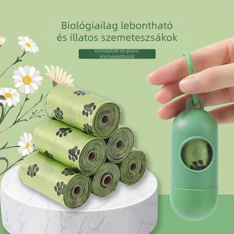 Biodegradálható sűrített kutyaürülék zacskók PE anyagból, sétáltatáshoz