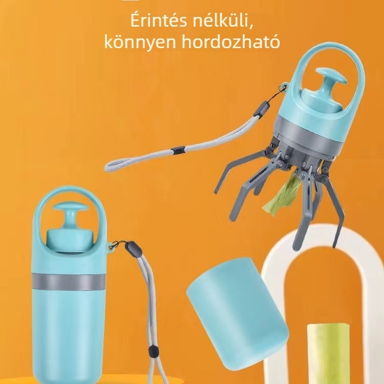 Háziállatok ürülékének zacskói – vastagított műanyag, hordozható, egyszer használatos, mintázatú lábnyom, 100 darab