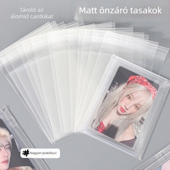 OPP öntapadós kártyatartó tasak matt felülettel; Anyag: műanyag; Gyártási mód: forró vágás; Cél: kártyák kibocsátása; Márka: Huasheng Source; Csomagolás típusa: csomagoló taska