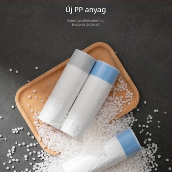 HDPE macskaalom-kupak hulladékzsákok, húzókötéses típus, megvastagodott