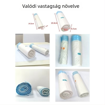 HDPE macskaalom-kupak hulladékzsákok, húzókötéses típus, megvastagodott