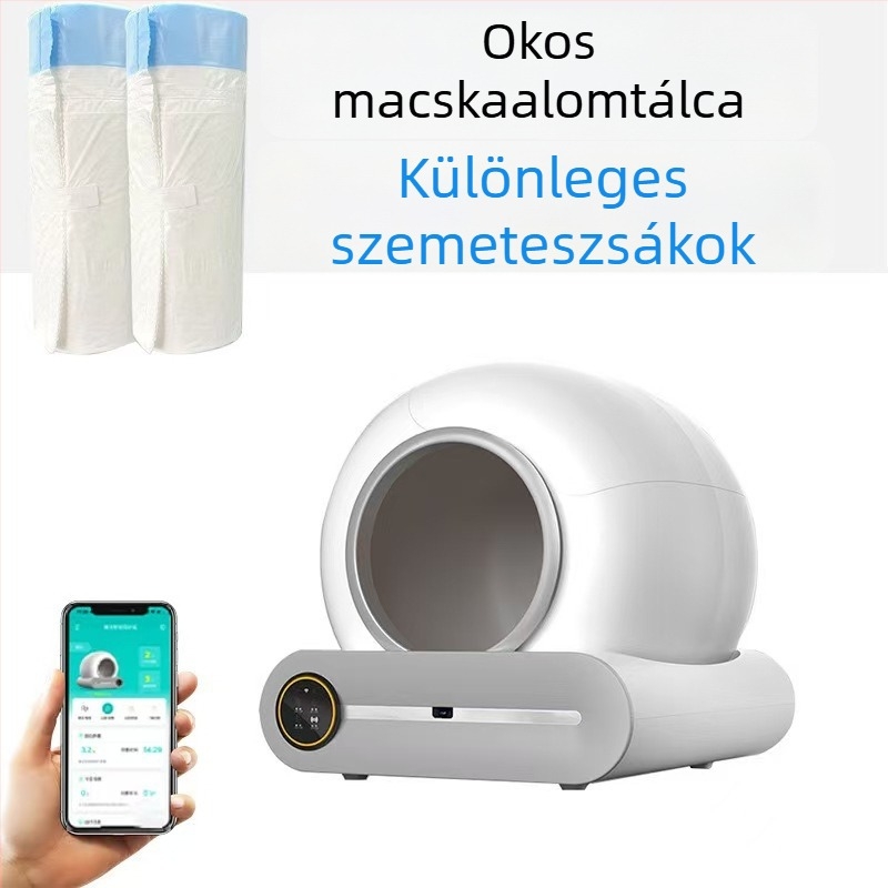 HDPE macskaalom-kupak hulladékzsákok, húzókötéses típus, megvastagodott