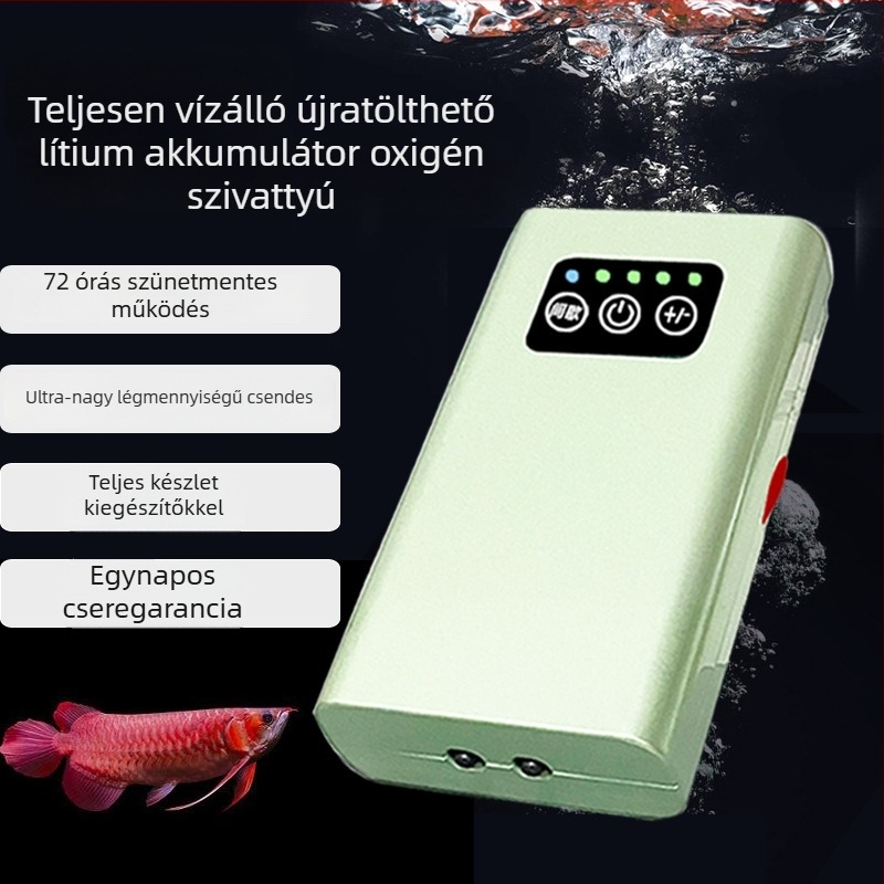 Horgászatra szánt oxigénpumpa – vízálló, USB töltés, hordozható és kompakt; Márka: Very strong; Import: Nem; Tömeg: Kérjen tájékoztatást az ügyfélszolgálattól