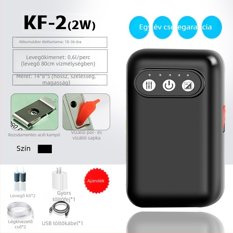 Horgászatra szánt oxigénpumpa – vízálló, USB töltés, hordozható és kompakt; Márka: Very strong; Import: Nem; Tömeg: Kérjen tájékoztatást az ügyfélszolgálattól