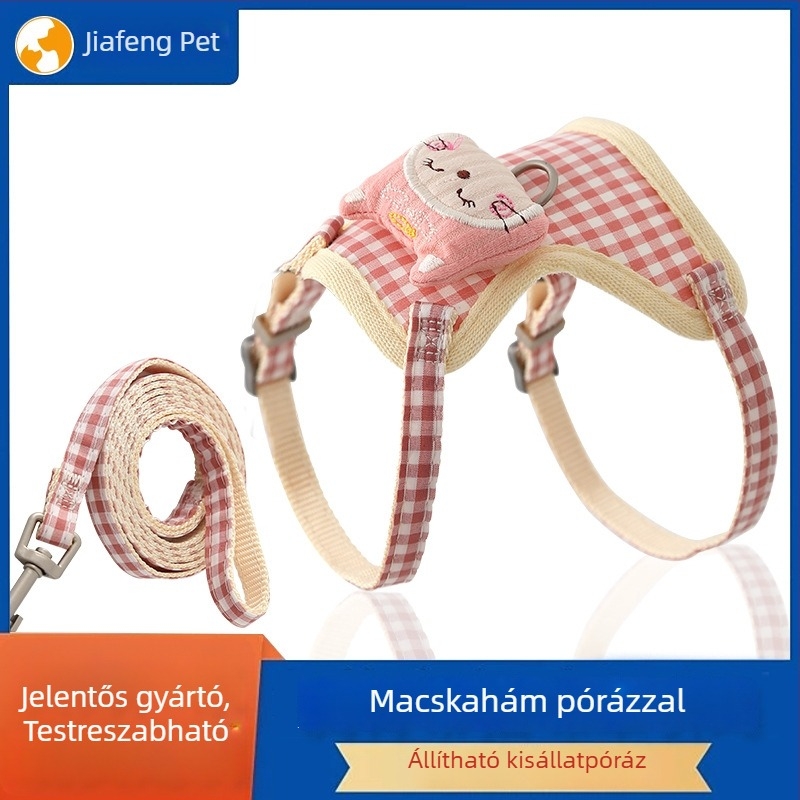 Állítható macskahám és macskapóráz, kisméretű kutyapóráz, háziállat-kiegészítők