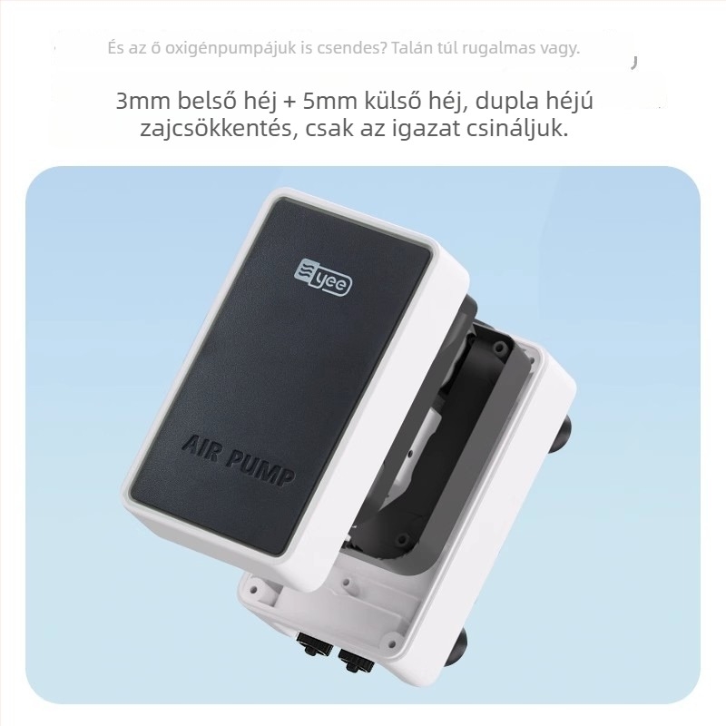 Yee akváriumi oxigénpumpa, csendes, otthoni használatra (Márka: Yee; Zaj: csendes; Alkalmazás: otthoni használat; Akvárium)