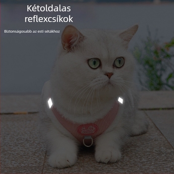Corduroy mellény-stílusú macska hám, DUOMAOMAO, nem nyújtható
