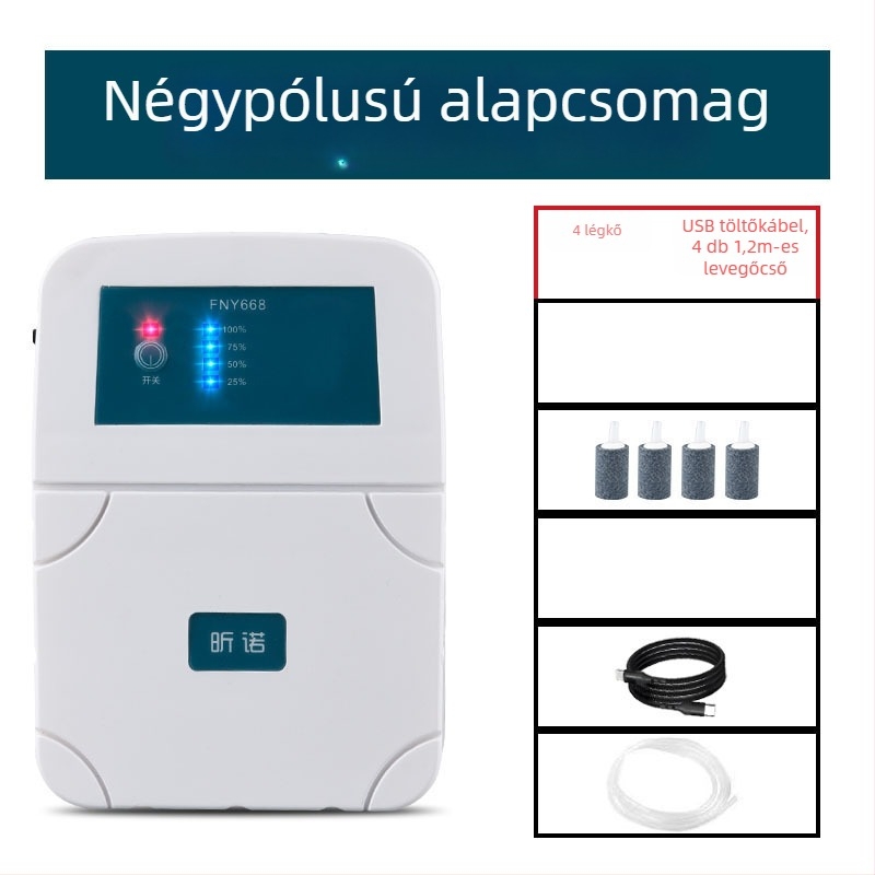Oxigénpumpa FNY668, USB újratölthető, mechanikus működés, 4,2 V, 210