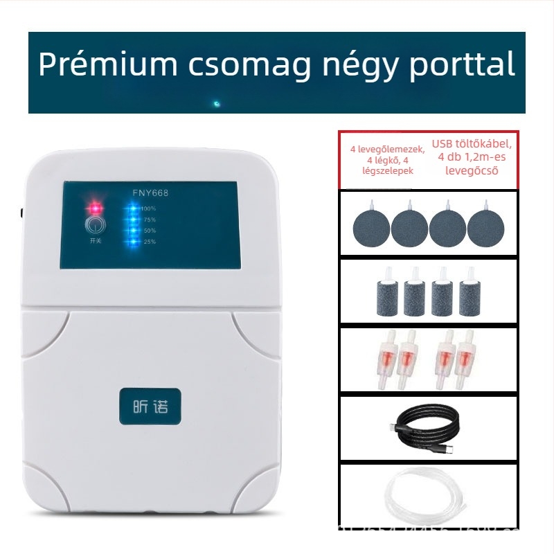 Oxigénpumpa FNY668, USB újratölthető, mechanikus működés, 4,2 V, 210