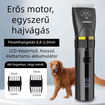 Solimpia elektromos kisállat-szőrnyíró – kutyáknak és macskáknak, ABS ház, pedikűr és lábápolás