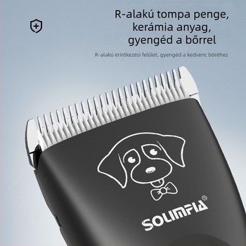 Solimpia elektromos kisállat-szőrnyíró – kutyáknak és macskáknak, ABS ház, pedikűr és lábápolás