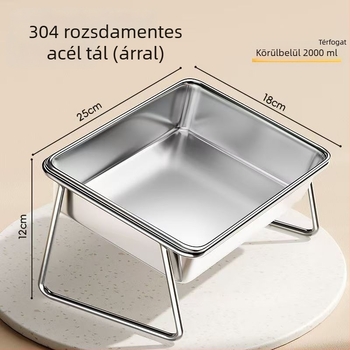 Crest rozsdamentes acélból készült kutya- és macskatál felmagasított etetőállvánnyal és nyakvédővel; Anyag: 304 rozsdamentes acél; Márka: Crest; Doboz mennyiség: 1; Kategória: Kisállat élelmiszer