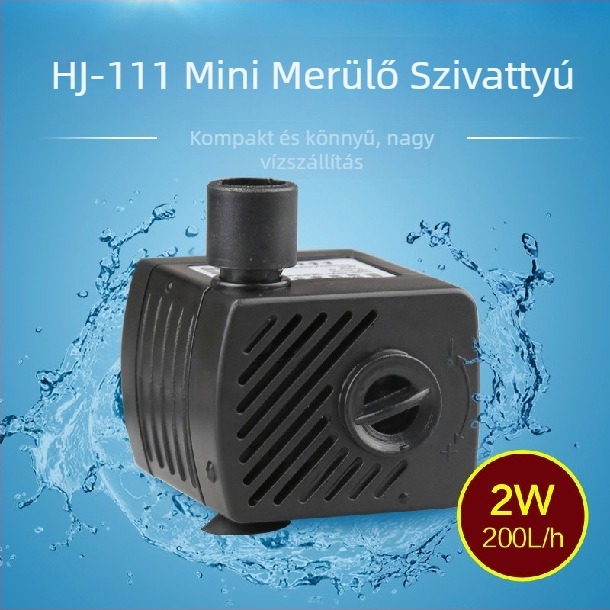 Mini merülőpumpa akváriumhoz — USB, keringő vízszivattyú, csendes és energiatakarékos; nem importált, súly 0.2