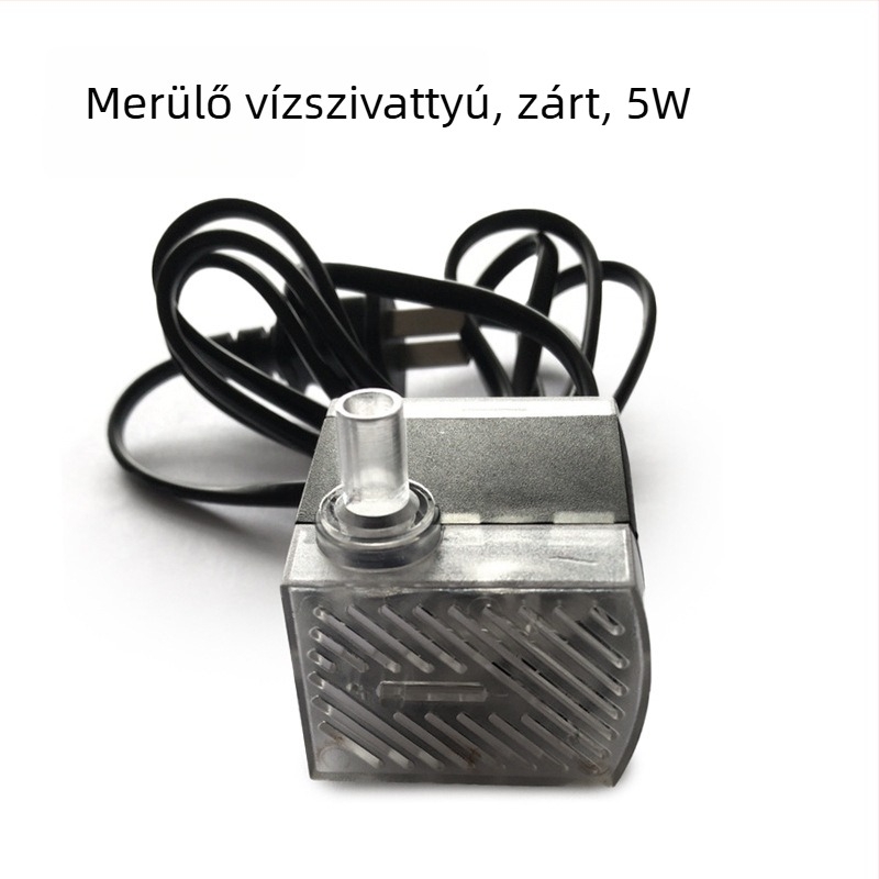 Mini merülőpumpa akváriumhoz — USB, keringő vízszivattyú, csendes és energiatakarékos; nem importált, súly 0.2
