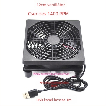 Hűtőventilátor routerekhez és set-top boxokhoz, modell 12025, 5V, 2300 RPM, olajcsapágy