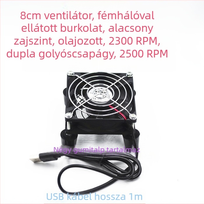 Hűtőventilátor routerekhez és set-top boxokhoz, modell 12025, 5V, 2300 RPM, olajcsapágy