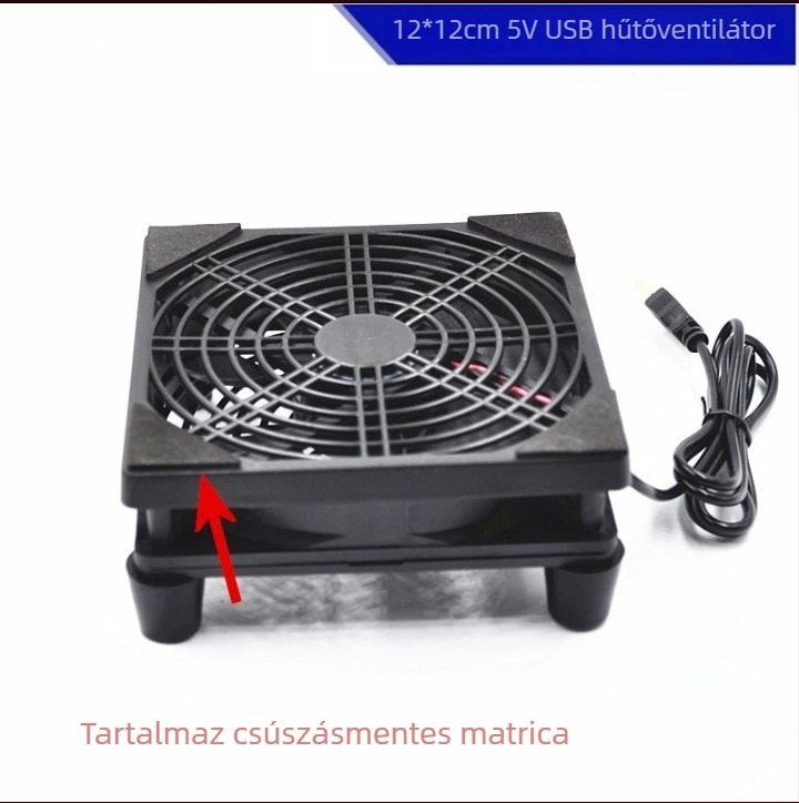Hűtőventilátor routerekhez és set-top boxokhoz, modell 12025, 5V, 2300 RPM, olajcsapágy