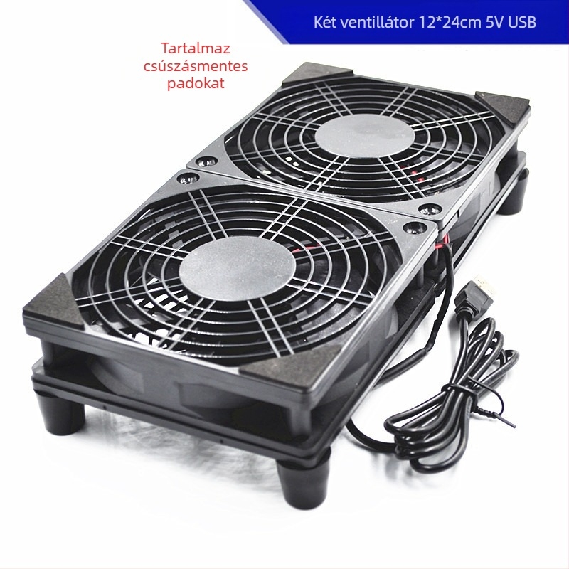 Hűtőventilátor routerekhez és set-top boxokhoz, modell 12025, 5V, 2300 RPM, olajcsapágy