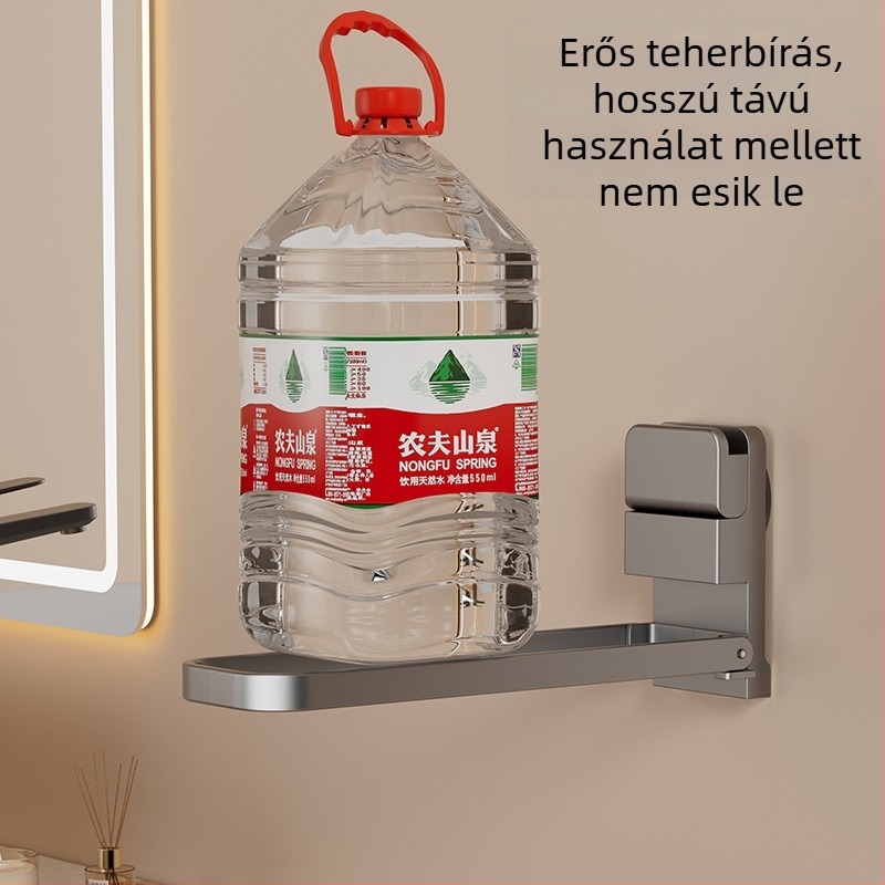 Törölközőtartó szívócsésze a fürdőszobába, falra szerelhető, összecsukható, egyszerű modern stílus, 1 réteg, teherbírás 5 kg