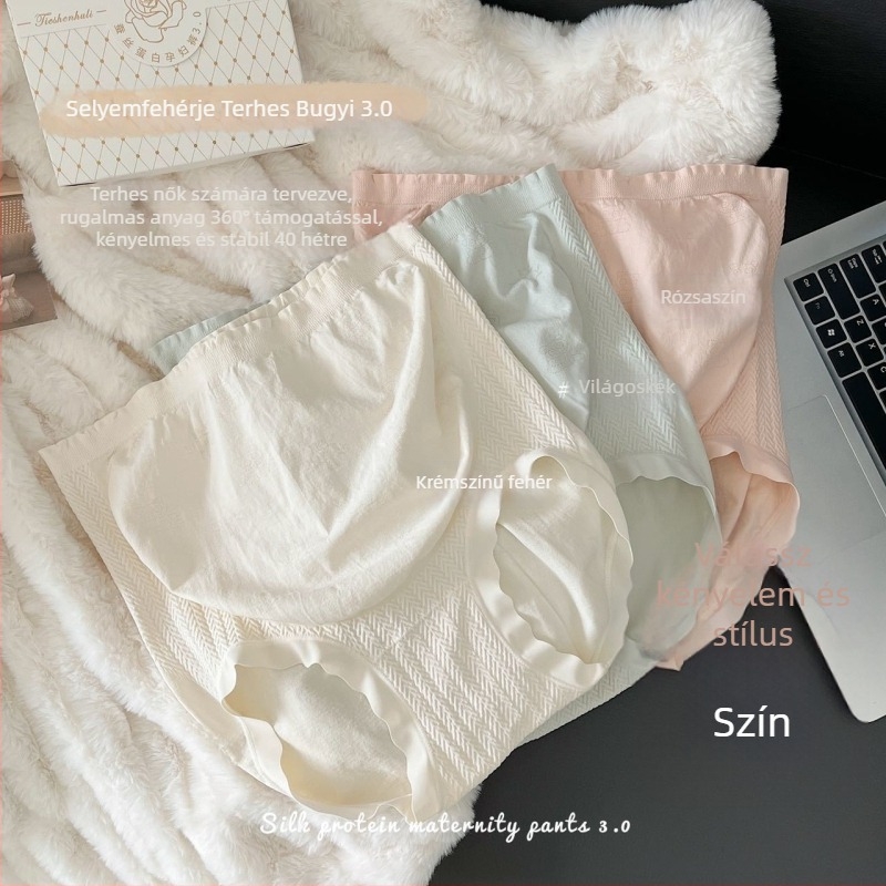Kismama fehérnemű, magas derekú, varrás nélküli, antibakteriális ágyéki bélés, hasi tartás
