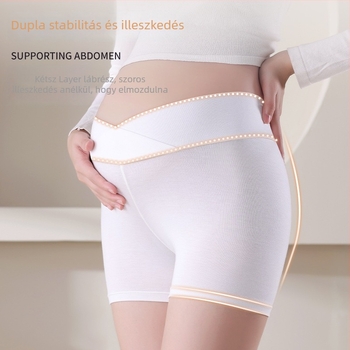 Anyasági leggings a has támogatásával, alacsony derék, lélegző viszkóz szövet, antibakteriális és átlátszatlan